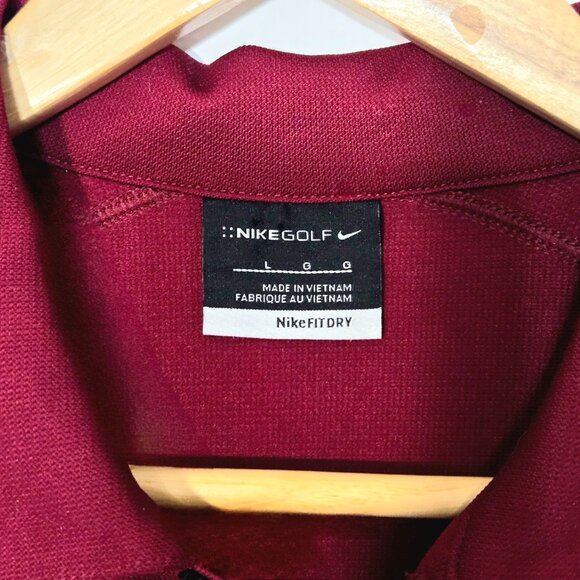 Nike Golf Fit Dry Sunday Woods Polo, Men's Large Red, Excellent Condition - Picture 3 of 3